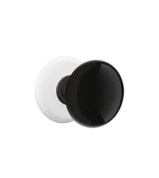 Black and White Porcelain Knobset, Emtek 8003EB