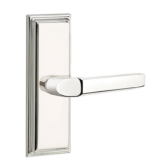 Milano Lever with Wilshire Sideplate, Emtek 8035M