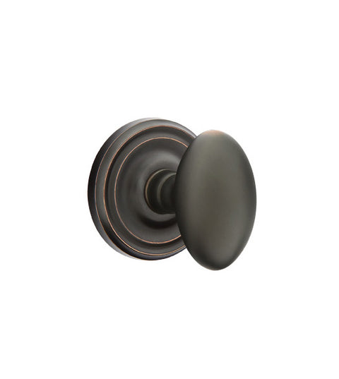 Egg Knob with Regular Rosette, Emtek 8050E