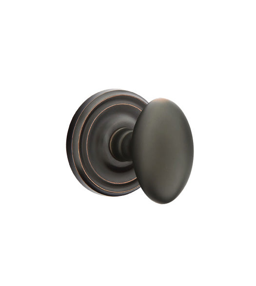 Egg Knob with Regular Rosette, Emtek 8050E