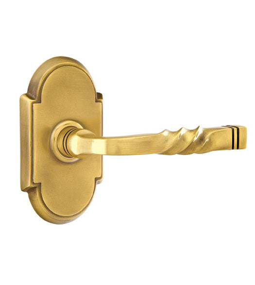 Santa Fe Lever with Arched Rose, Emtek 8058SF