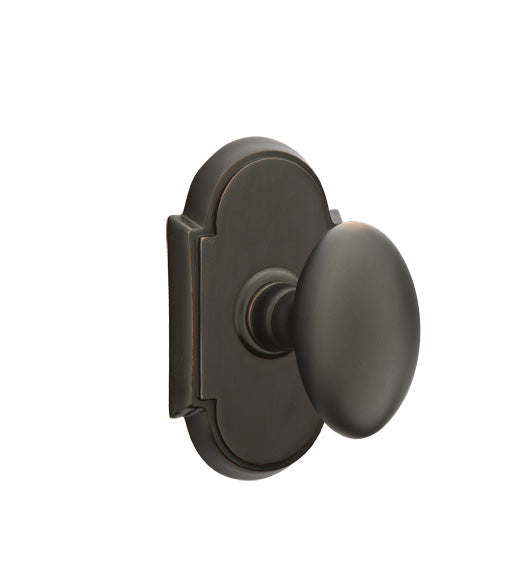 Traditional Egg Knob with Arched Rosette, Emtek 8058E