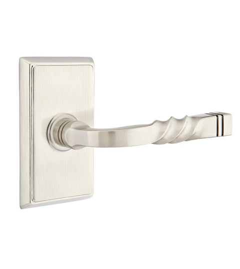 Santa Fe Lever with Rectangular Rose, Emtek 8521SF