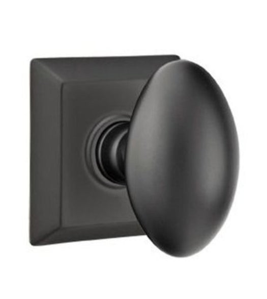 Classic Brass Egg Knob with Quincy Rosette, Emtek 8531E