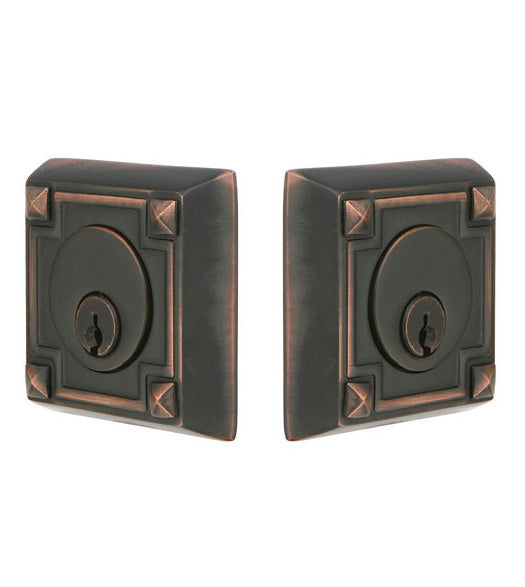 Double Cylinder Arts and Crafts Deadbolt, Emtek 8354