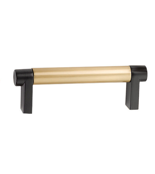 Black and Gold Cabinet Handle, Emtek 84052RECUS19SMUS4