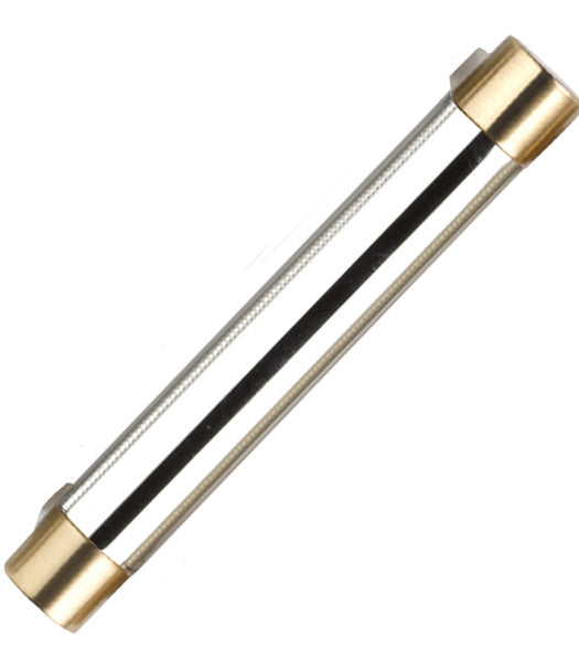 Chrome and Brass Cabinet Pull, Emtek 84052RECUS4SMUS26