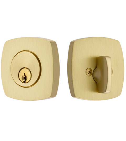 Urban Modern Single Cylinder Deadbolt, Emtek 8426
