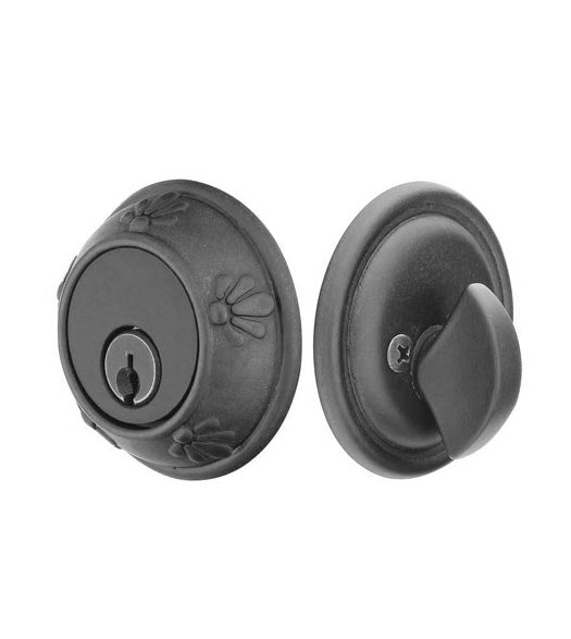 Tuscany Bronze Single Cylinder Deadbolt, Emtek 8456