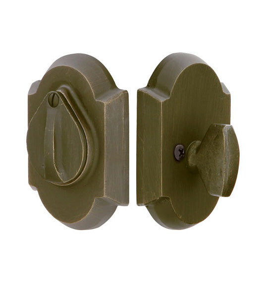 Arched Sandcast Bronze Single Cylinder Deadbolt, Emtek 8457