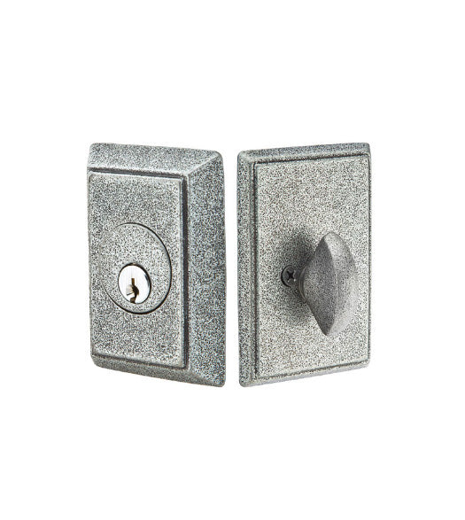 Single Cylinder Wrought Steel Rectangular Deadbolt, Emtek 8463