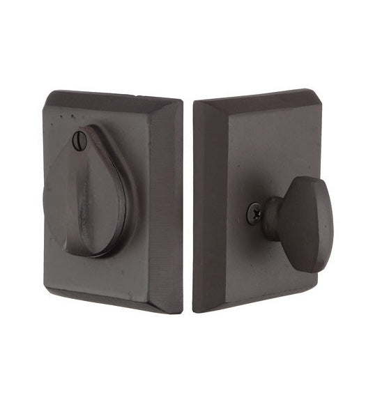 Rectangular Sandcast Bronze Single Cylinder Deadbolt, Emtek 8465