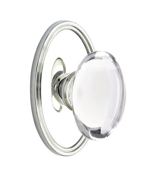 Hampton Crystal Knob with Oval Rosette, Emtek 8520HT