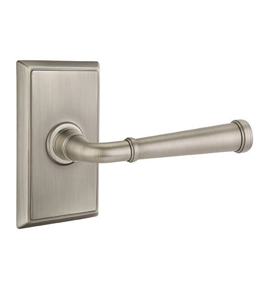 Merrimack Lever with Rectangular Rose, Emtek 8521ME