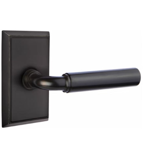 Manning Lever with Rectangular Rosette, Emtek 8521MNG