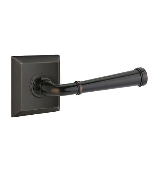 Merrimack Lever with Quincy Rose, Emtek 8531ME