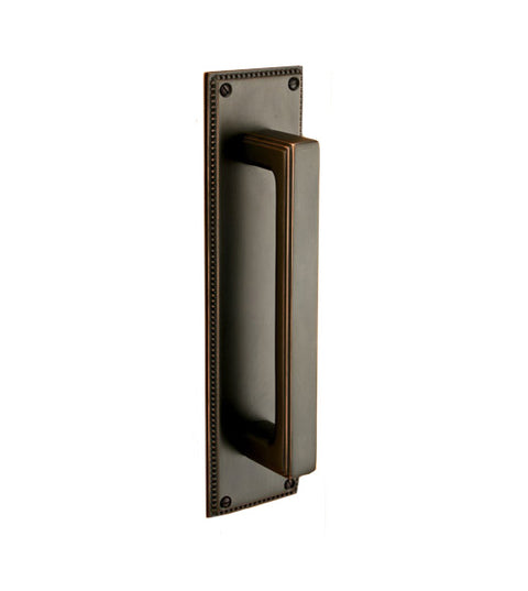 Wilshire Door Pull with Knoxville Pull Plate, Emtek 86082-86078