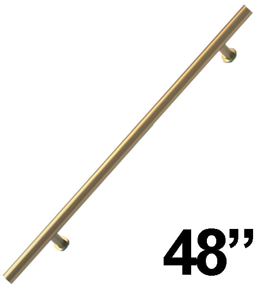 Stainless Steel 48 Inch Round Door Pull, Emtek 86189