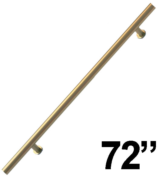 72 Inch Stainless Steel Round Door Pull, Emtek 86190