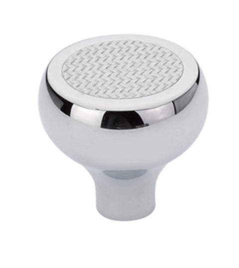 Doorware.com Silver Carbon Fiber Cabinet Knob, Emtek 86370