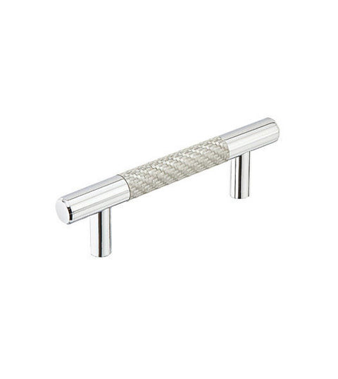Doorware.com Carbon Fiber Silver Bar Cabinet Pull, Emtek 86385