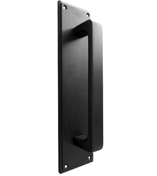 Baden Door Pull with Modern Pull Plate, Emtek 86437-86184