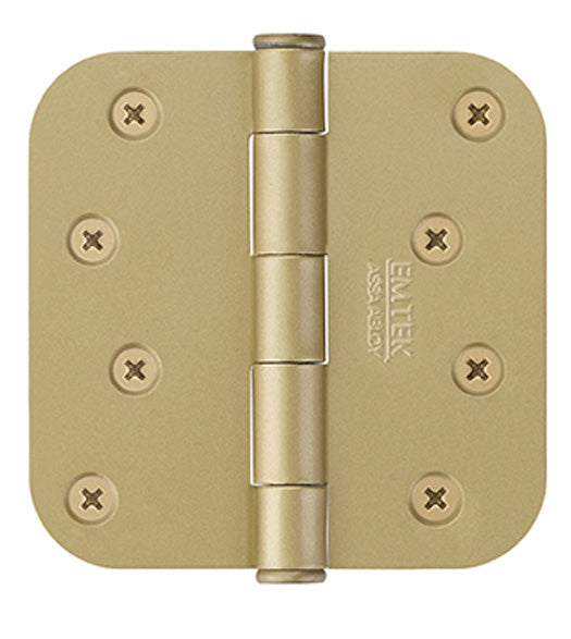 4 x 4 x 5/8 Radius Residential Steel Hinge, Pair, Emtek 91034