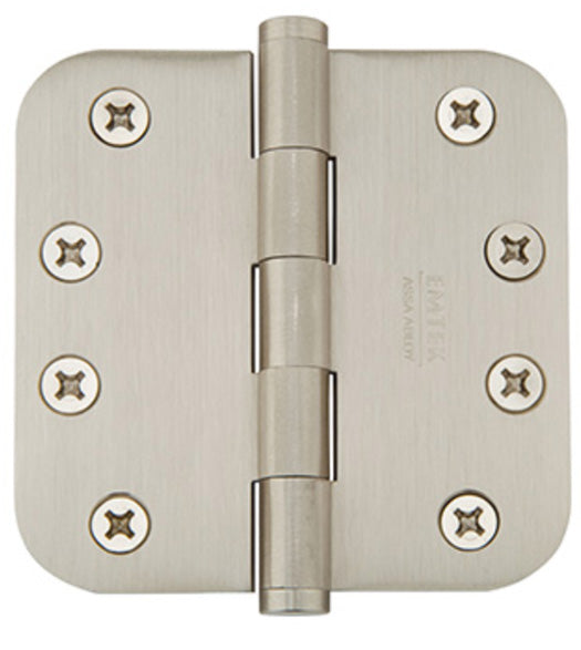 4 x 4 x 5/8 Radius Residential Brass Hinge, Pair, Emtek 96134