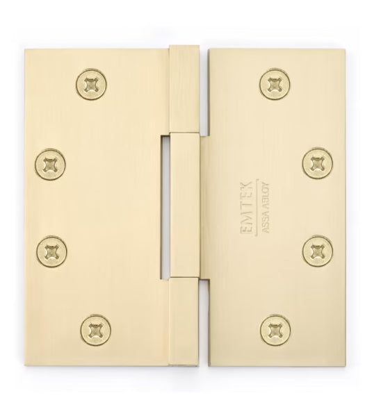 4 x 4 x Square Corner Square Barrel Brass Hinge, Pair, Emtek 96314