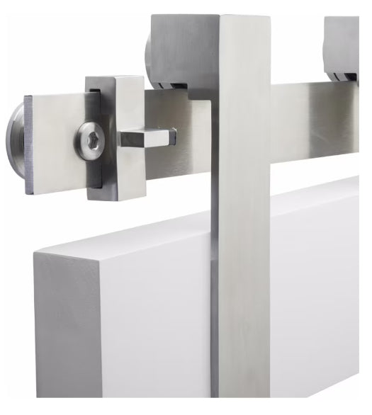 Low Profile Concealed Wheel Stainless Steel Barn Door Kit, Emtek 1303SS