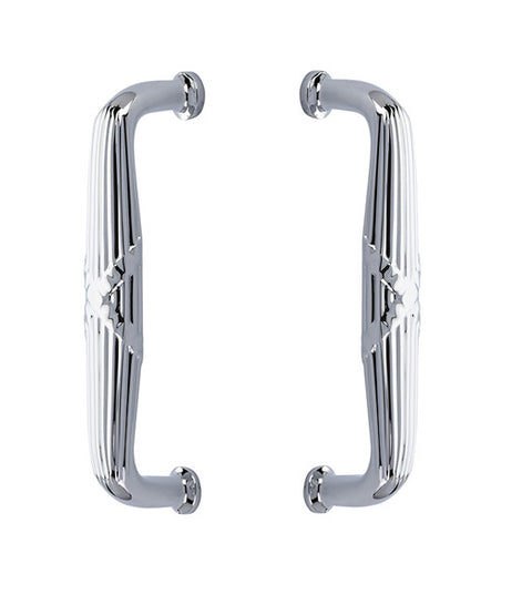 Ribbon and Reed 8 Inch Back-to-Back Pull Set, Pair, Emtek BTB-86080