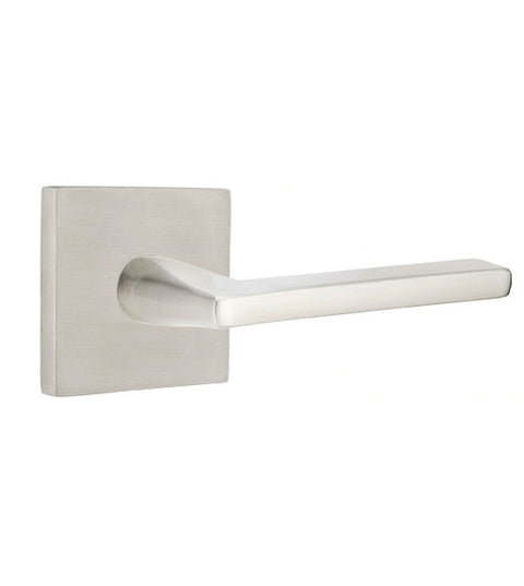 Stainless Steel Helios Lever with Square Rose, Emtek S30003HL