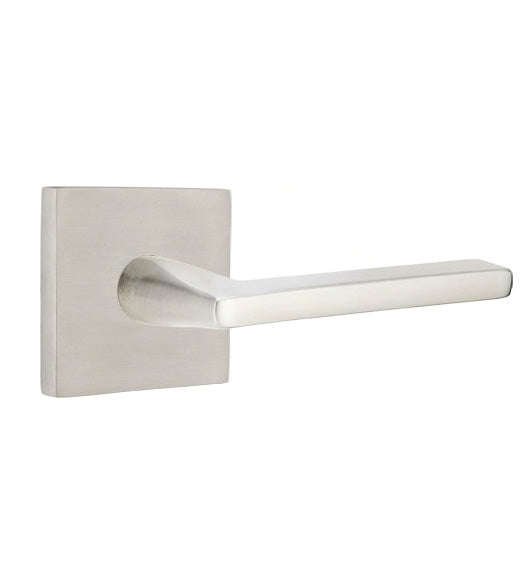 Stainless Steel Helios Lever with Square Rose, Emtek S30003HL