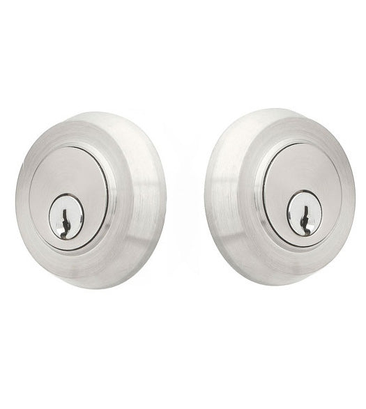 Modern Round Stainless Steel Double Cylinder Deadbolt, Emtek S50002