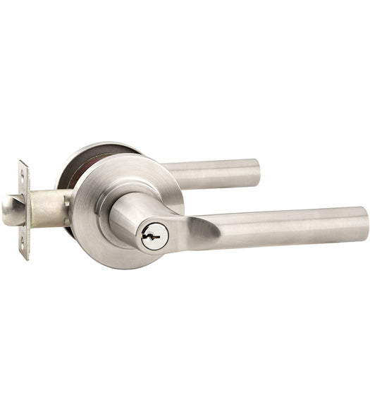 Stainless Steel Hanover Key in Lever with Disk Rose, Emtek S901HN