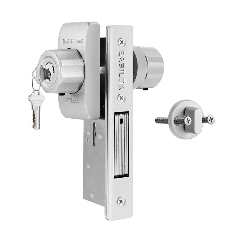 Mechanical Storefront Door Lock - Patented Twist-to-Lock Keyless with No key No code- Absolute Owner Control - Drill-Fr, Easilok SM1850