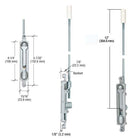 Don-Jo Standard Store Front Door Flush Bolt, 1555-SL