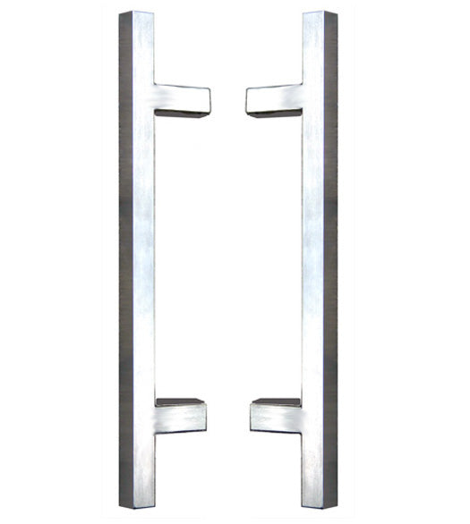 Doorware.com 12 Inch Modern Square Stainless Steel Shower Pulls, Pair, First Impressions SD-3226/12-US32x