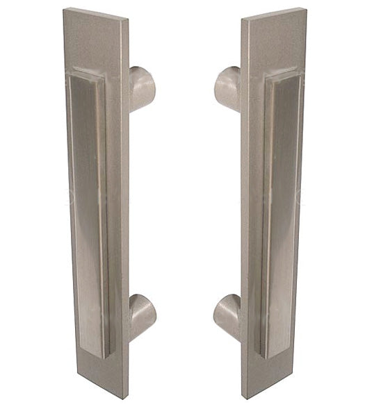 Doorware.com Contemporary Two Tone 12 Inch Shower Door Pulls, Pair, First Impressions FII-SD-3400/12