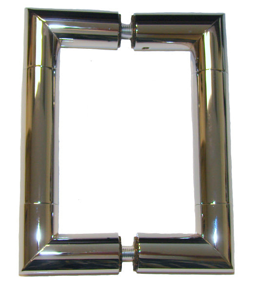 Doorware.com 6 Inch Contemporary Chrome Shower Door Pulls, Pair, First Impressions FII-SD-3621/7-US26