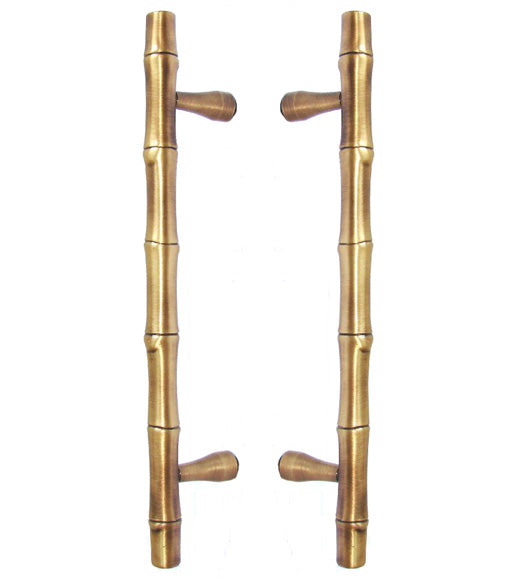 11-3/4 Inch Bamboo Shower Door Pull Set, First Impressions PR-SD-GDP6250011SBR