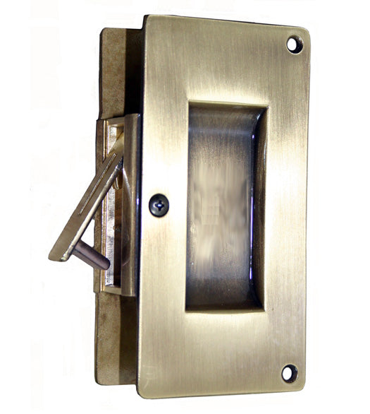 Contemporary Pocket Door Passage Set, First Impressions DRB4004BRPSG