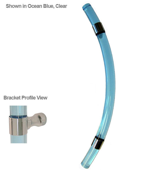 Doorware.com 18 Inch Curved Acrylic Door Pull, First Impressions CFCRBAxx/18