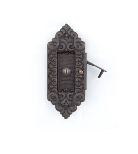 Victorian Sliding Pocket Door Privacy Lock, First Impressions DRB1006BRPVC