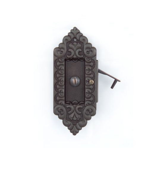 Victorian Sliding Pocket Door Privacy Lock, First Impressions DRB1006BRPVC