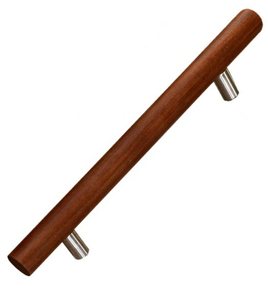 1 Inch Wood Door Pull with Brass Mounts, First Impressions LGN100SBR