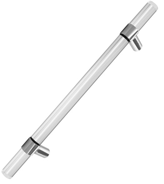 1 Inch Diameter Acrylic Door Pull with Stainless Steel Mounts, First Impressions CBN100SS4