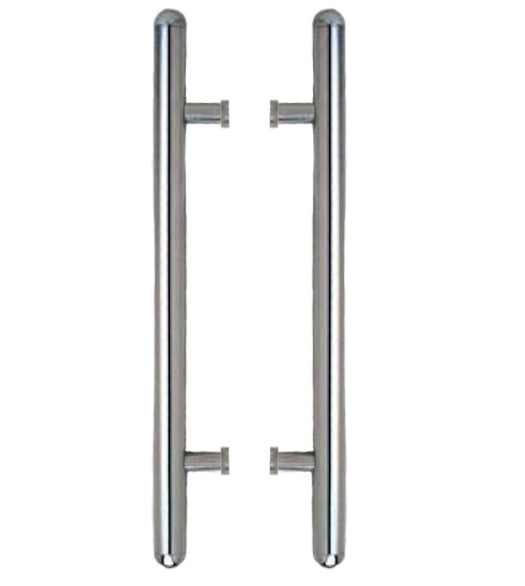 Doorware.com Large Door Pull with Domed Ends, Pair, First Impressions 11DB