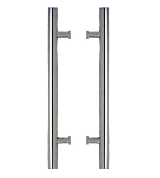 1-1/2 Inch Diameter Stainless Wasatch Door Pull Set, Pair, First Impressions PR-WST150SMTSS4