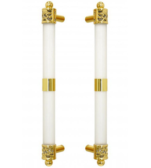 Doorware.com Acrylic Door Handle with Sleeve Back-to-Back Pair, First Impressions PR-ATL03